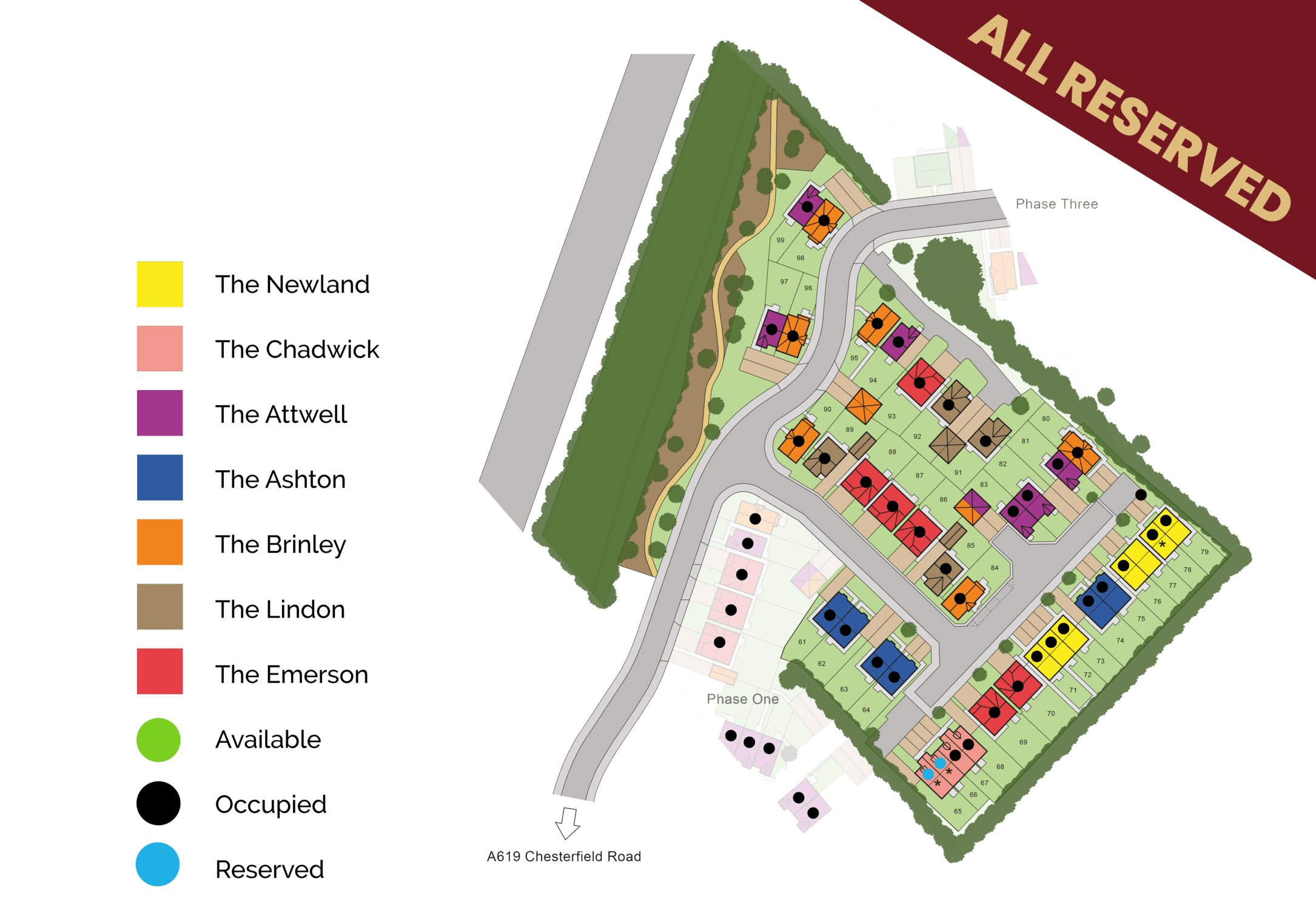 Site map showing plans for phase 2 of Hawthorne Meadows development