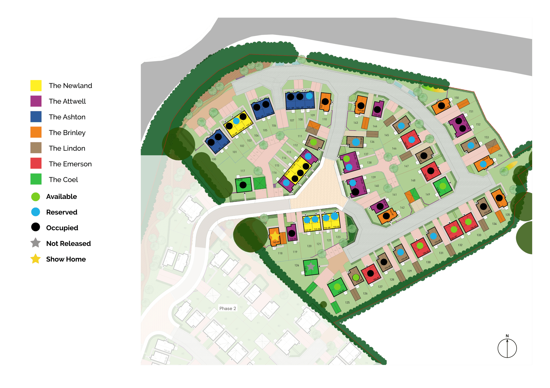 Site map showing plans for phase 3 of Hawthorne Meadows development